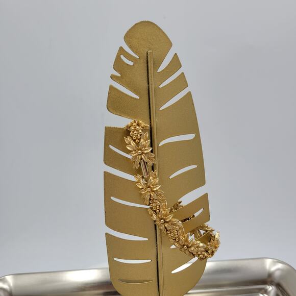 Sarah Coventry Flowers Chain Bracelet 8" Gold Tone Textured Fashion Jewelry - Picture 11 of 12